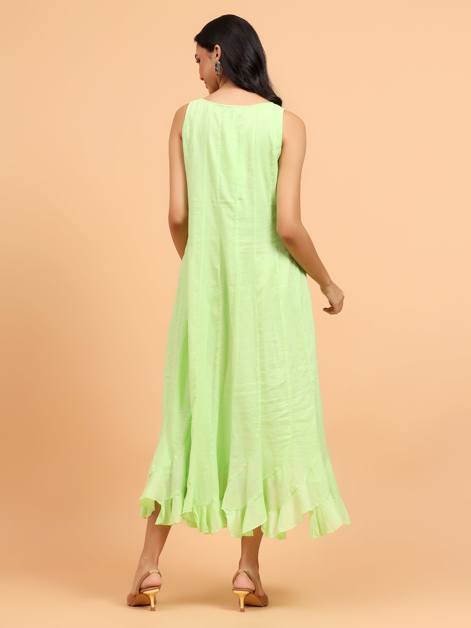 Multicali Long Green Dress