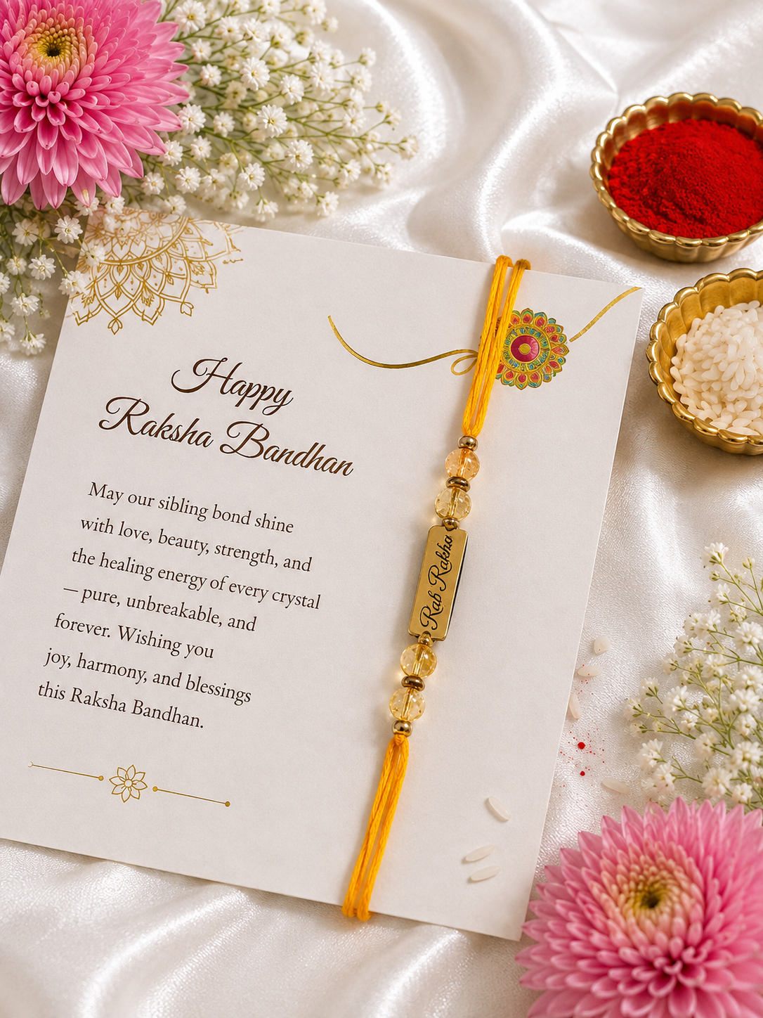 Rabrakha Citrine Rakhi