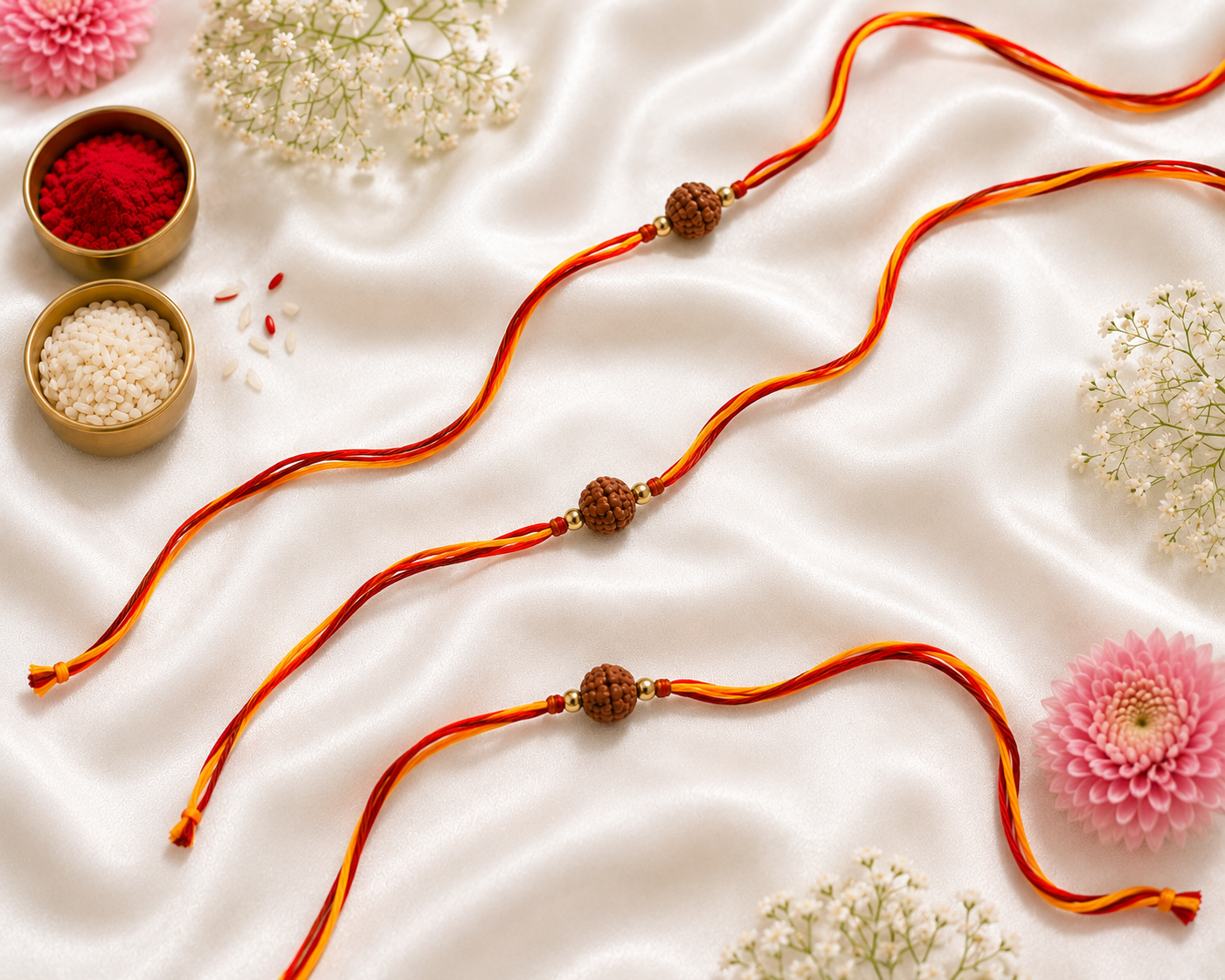 Single Rudraksha Rakhi