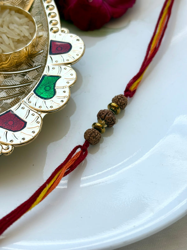 Small Rudraksha Rakhi - Vintage India