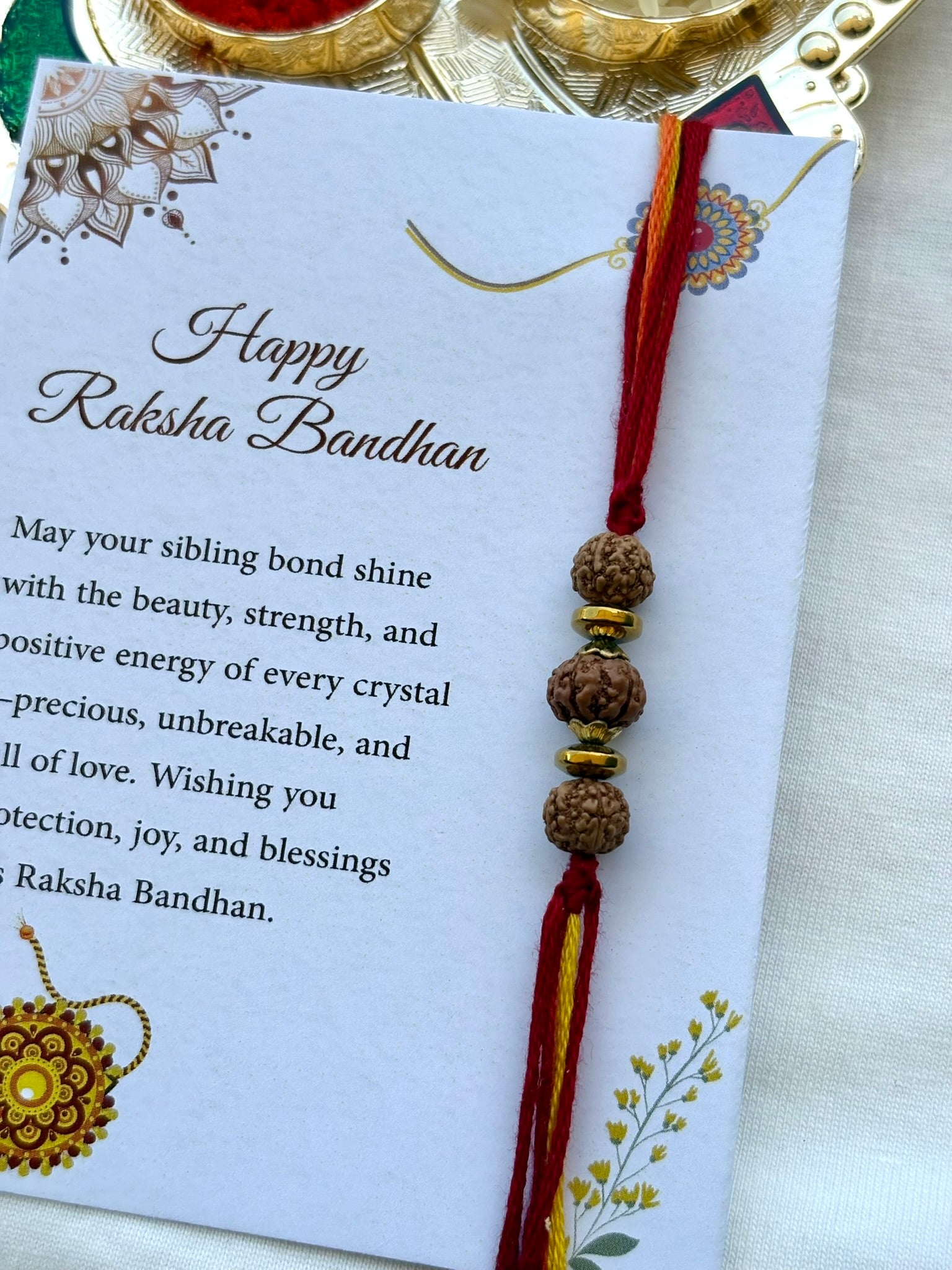 Small Rudraksha Rakhi