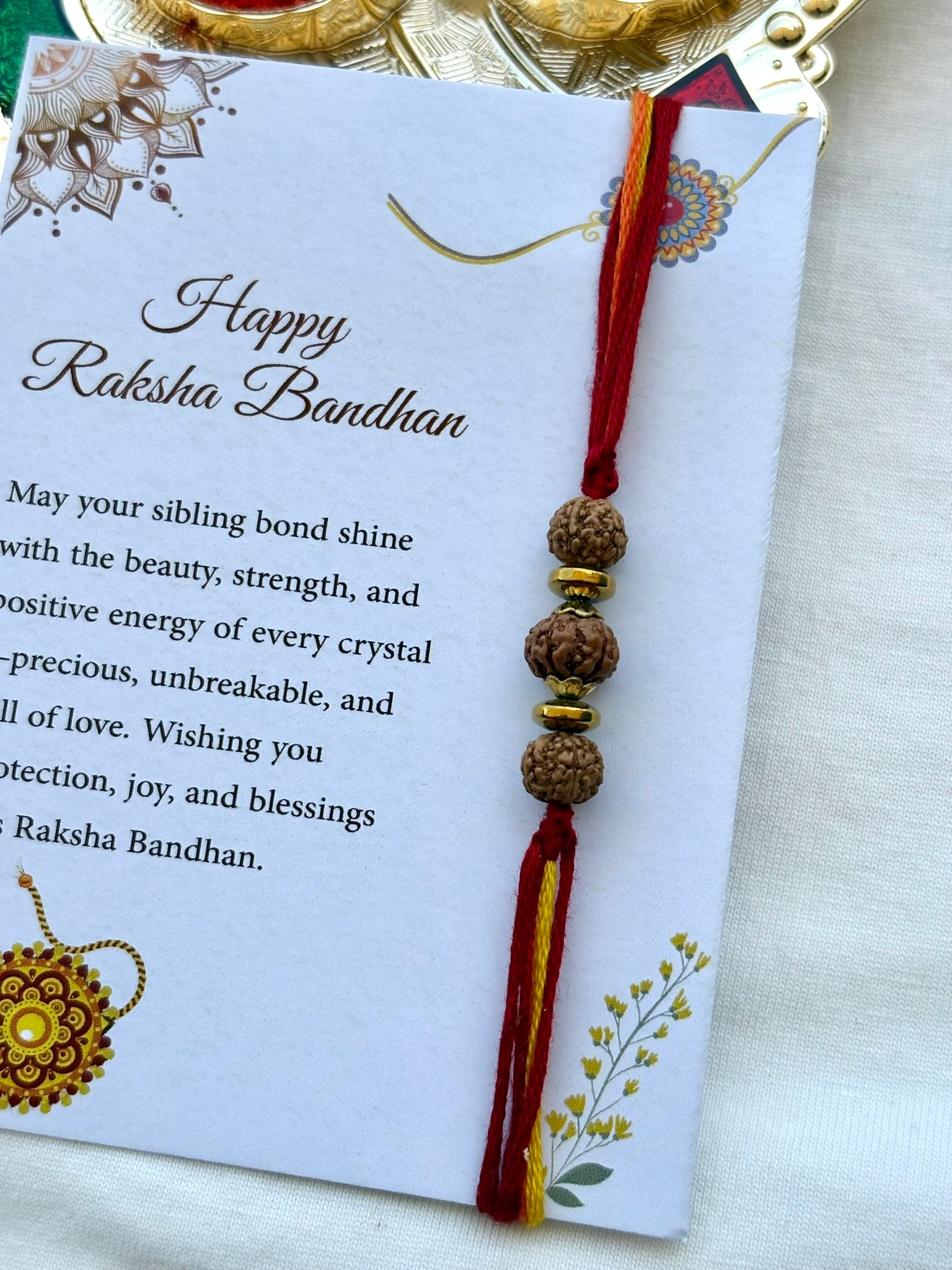 Small Rudraksha Rakhi
