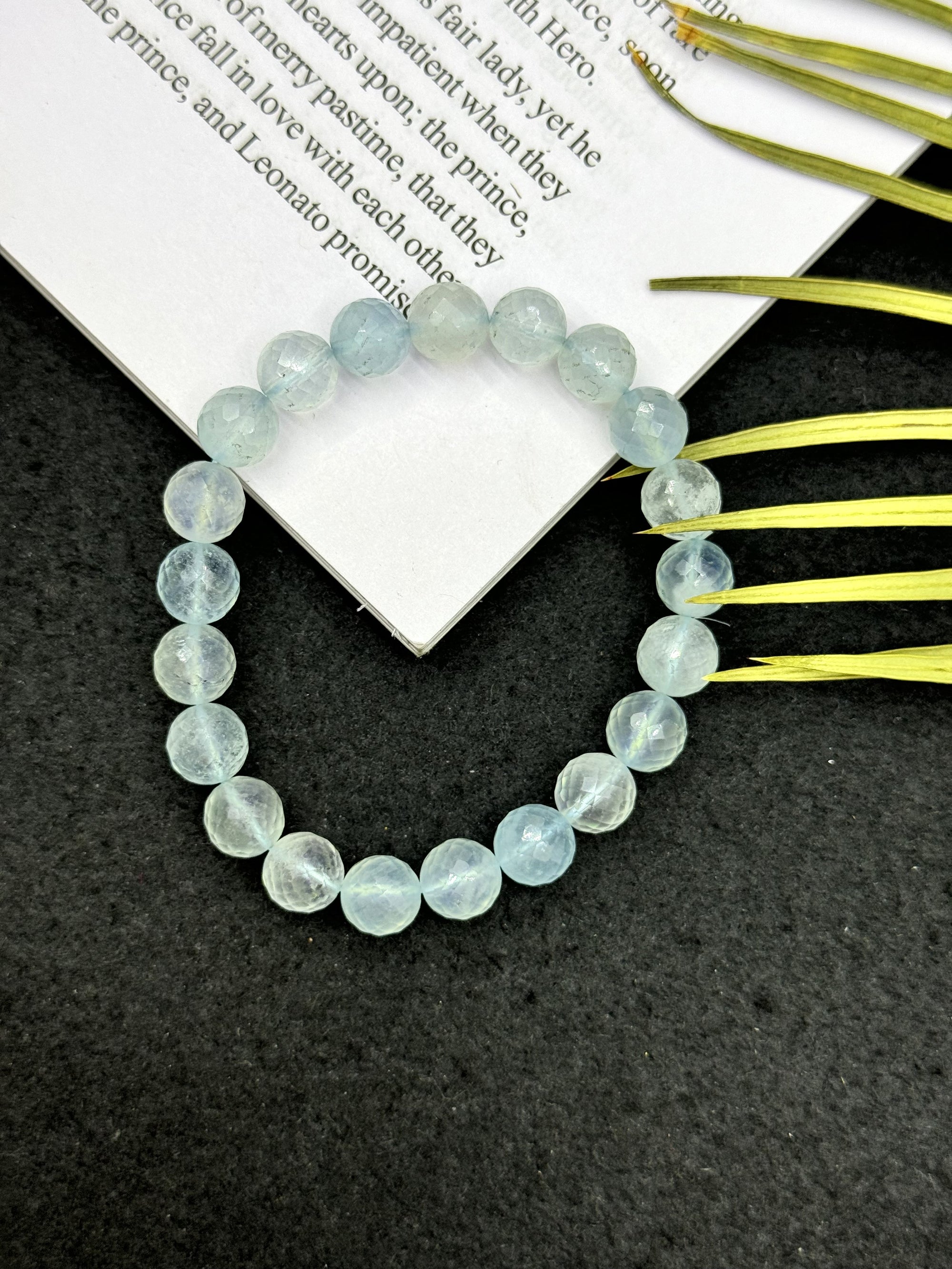 Aquamarine Faceted Bracelet