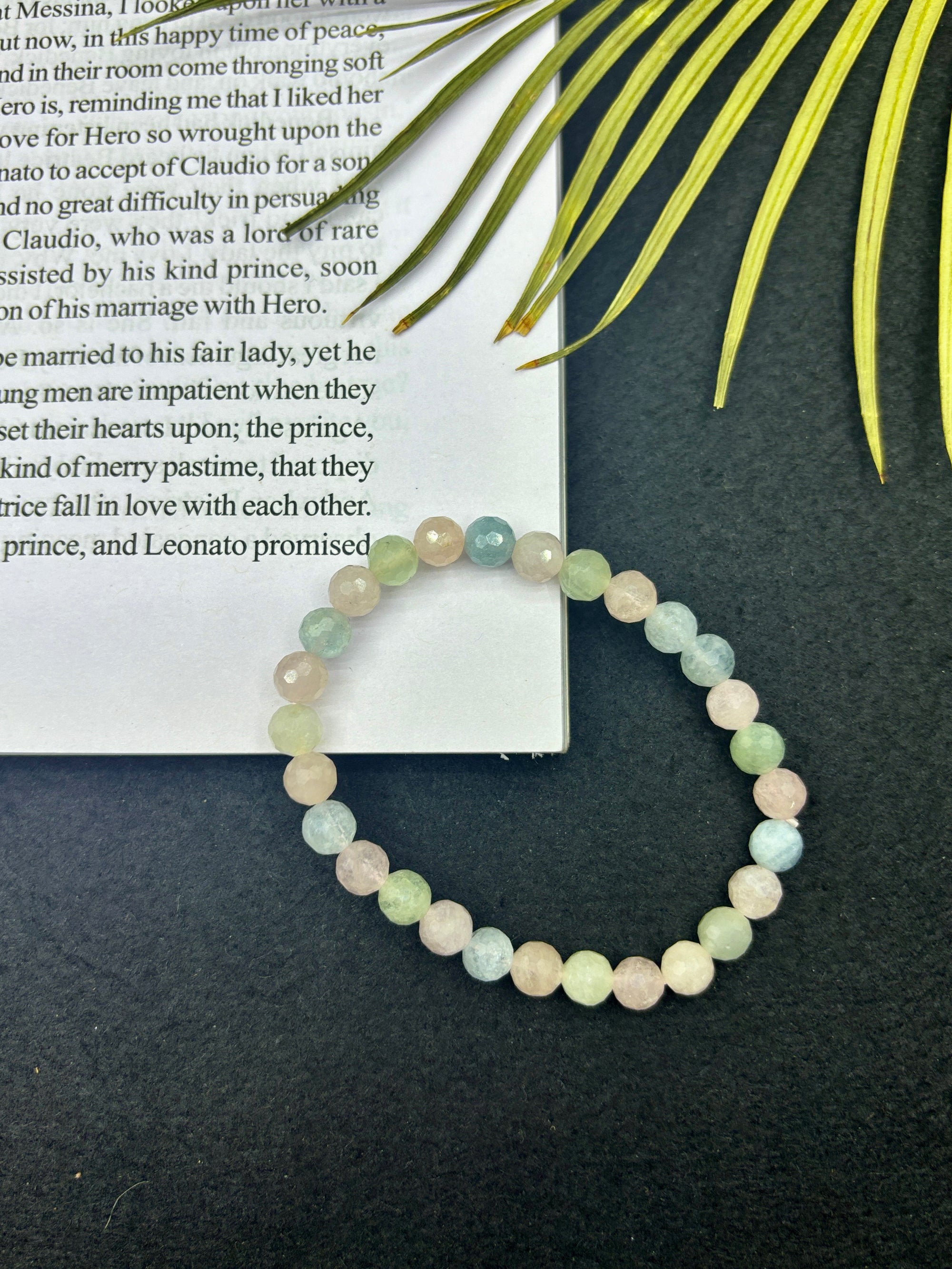 Aquamarine Morganite Faceted Bracelet
