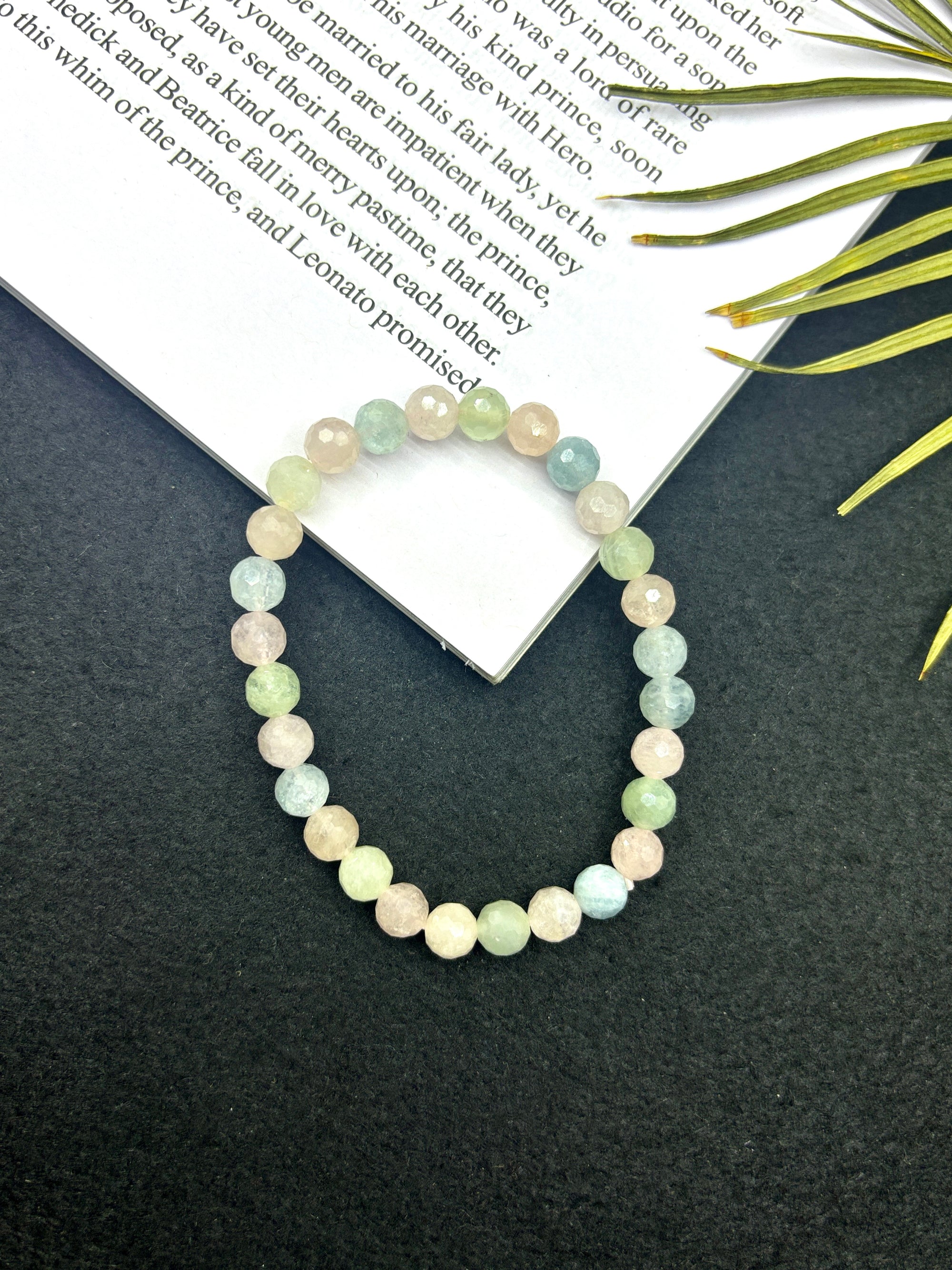 Aquamarine Morganite Faceted Bracelet