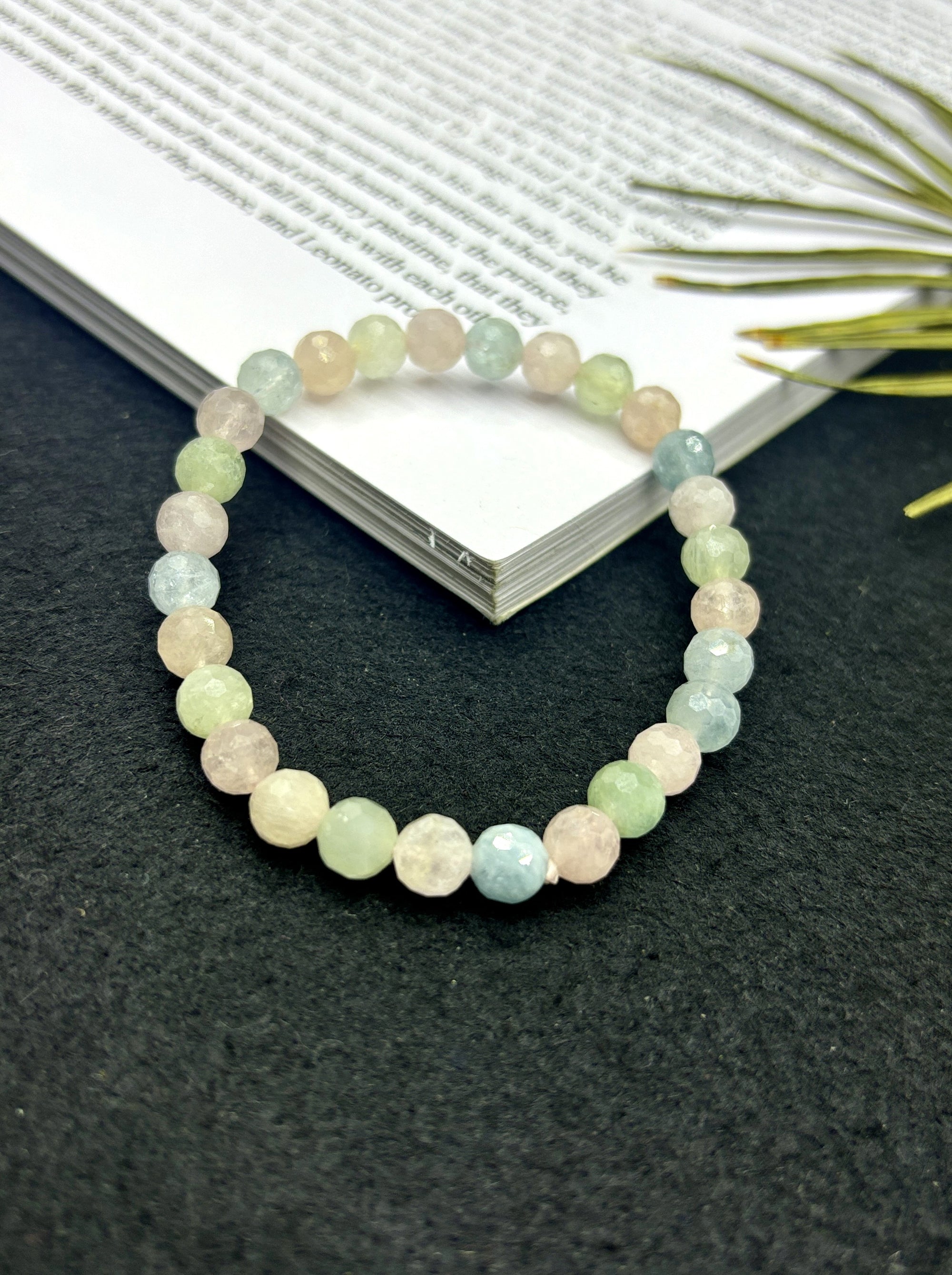 Aquamarine Morganite Faceted Bracelet
