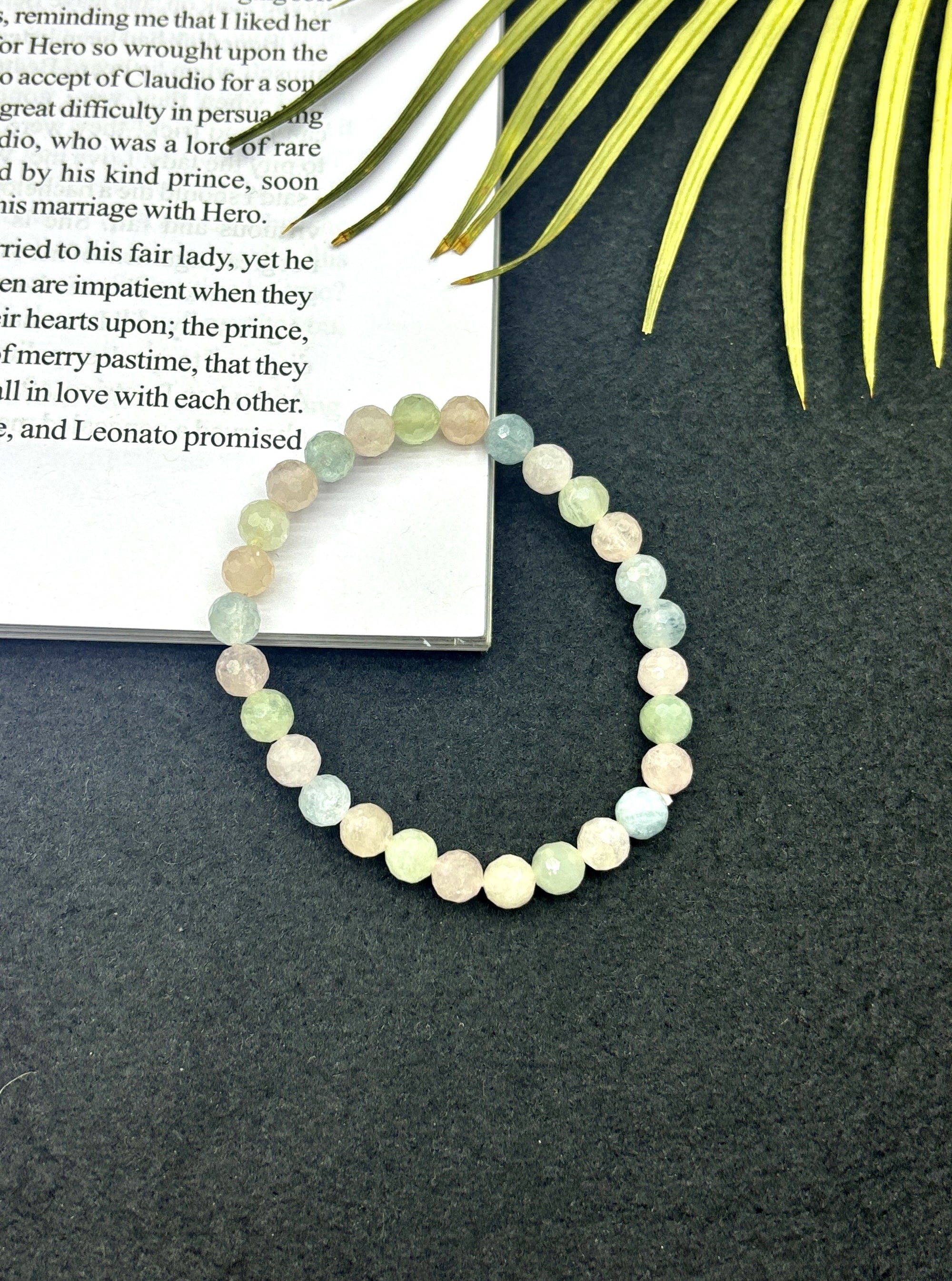 Aquamarine Morganite Faceted Bracelet