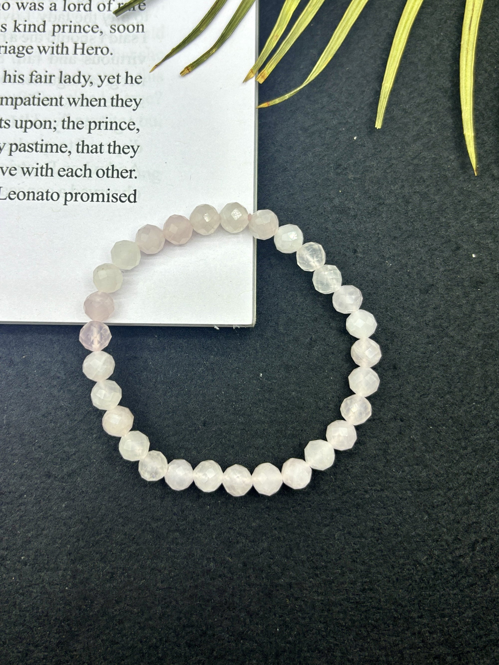 Rose Quartz Faceted Bracelet