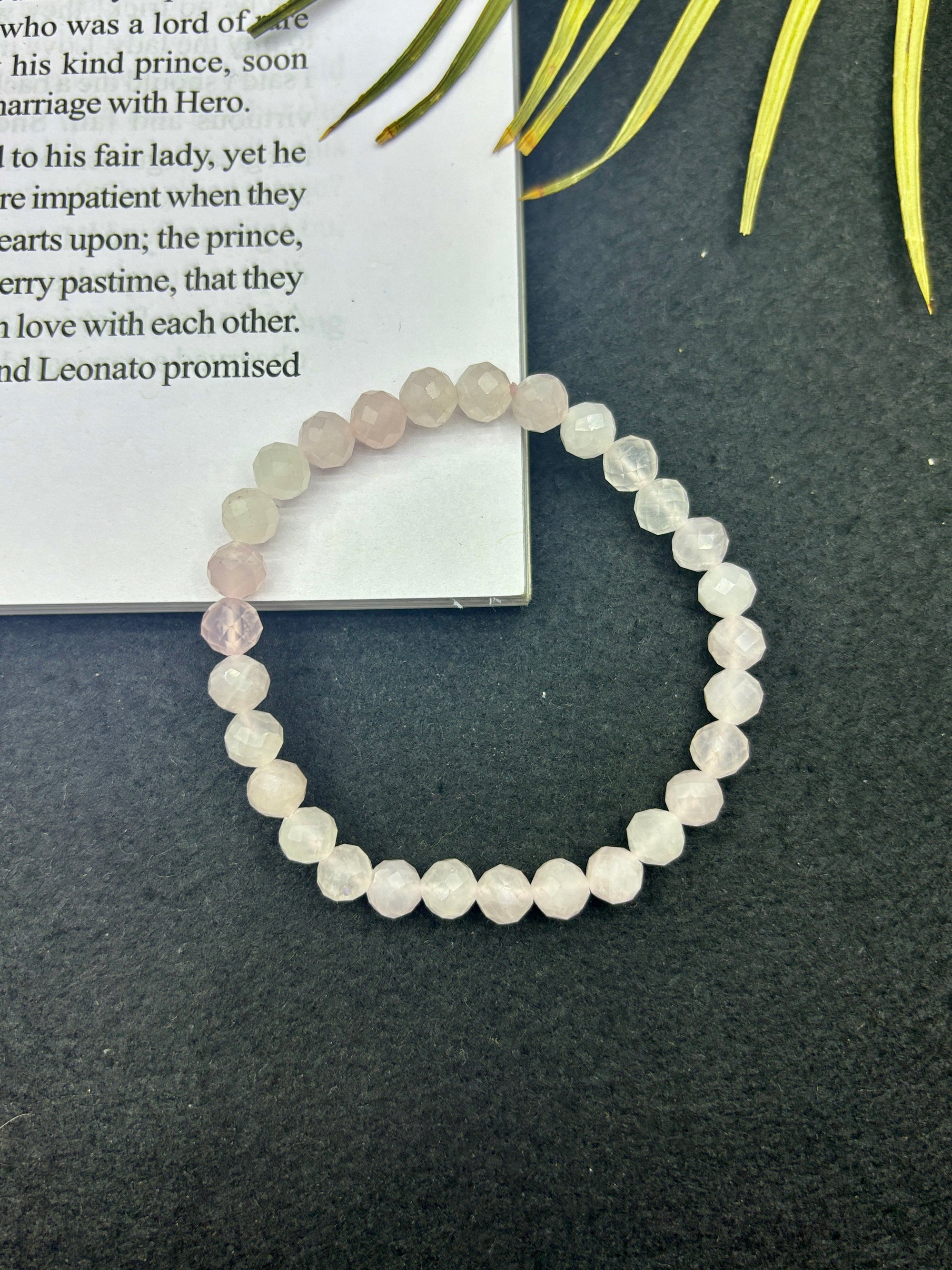 Rose Quartz Faceted Bracelet