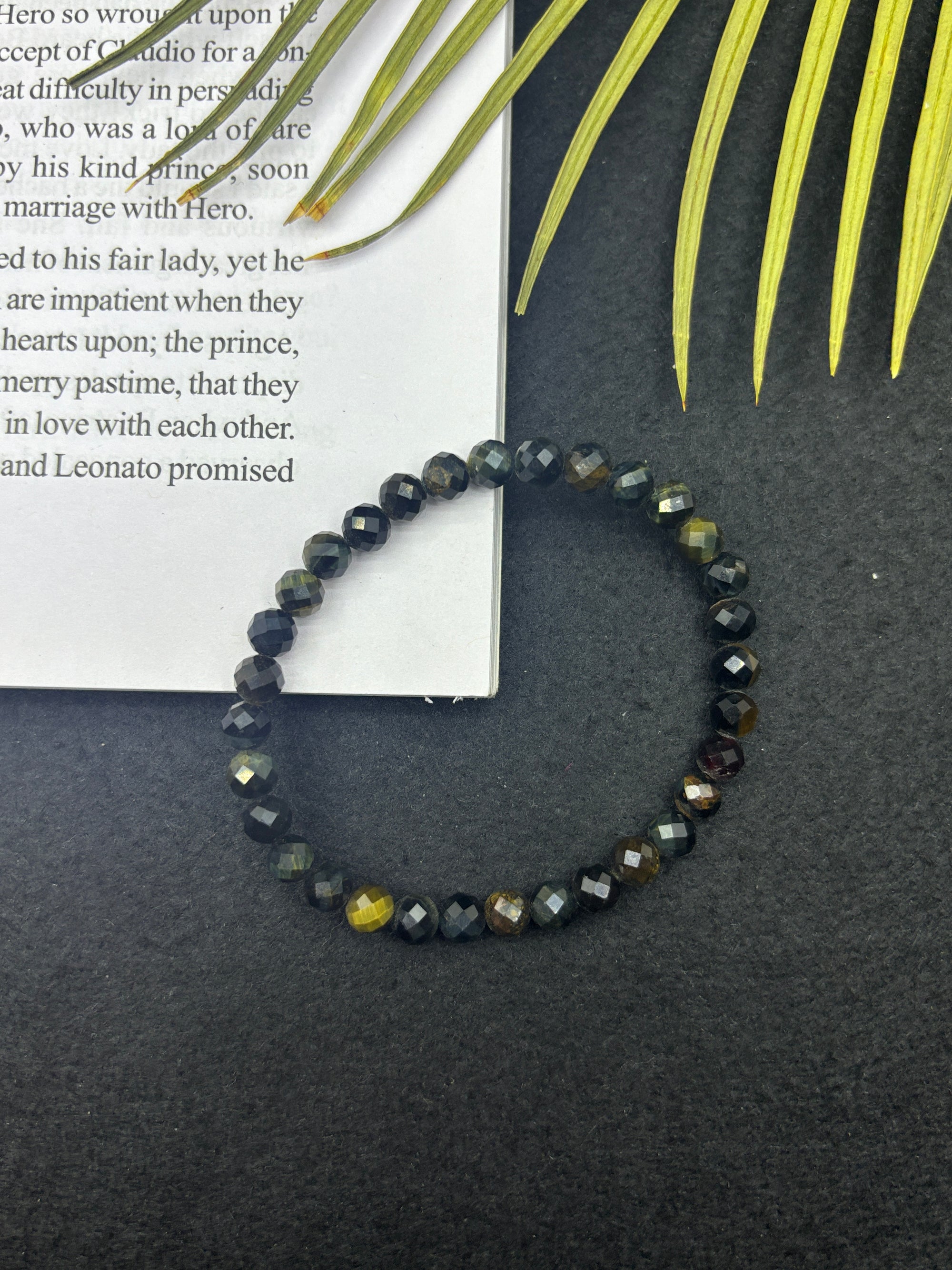Blue Tiger Eye Faceted Bracelet
