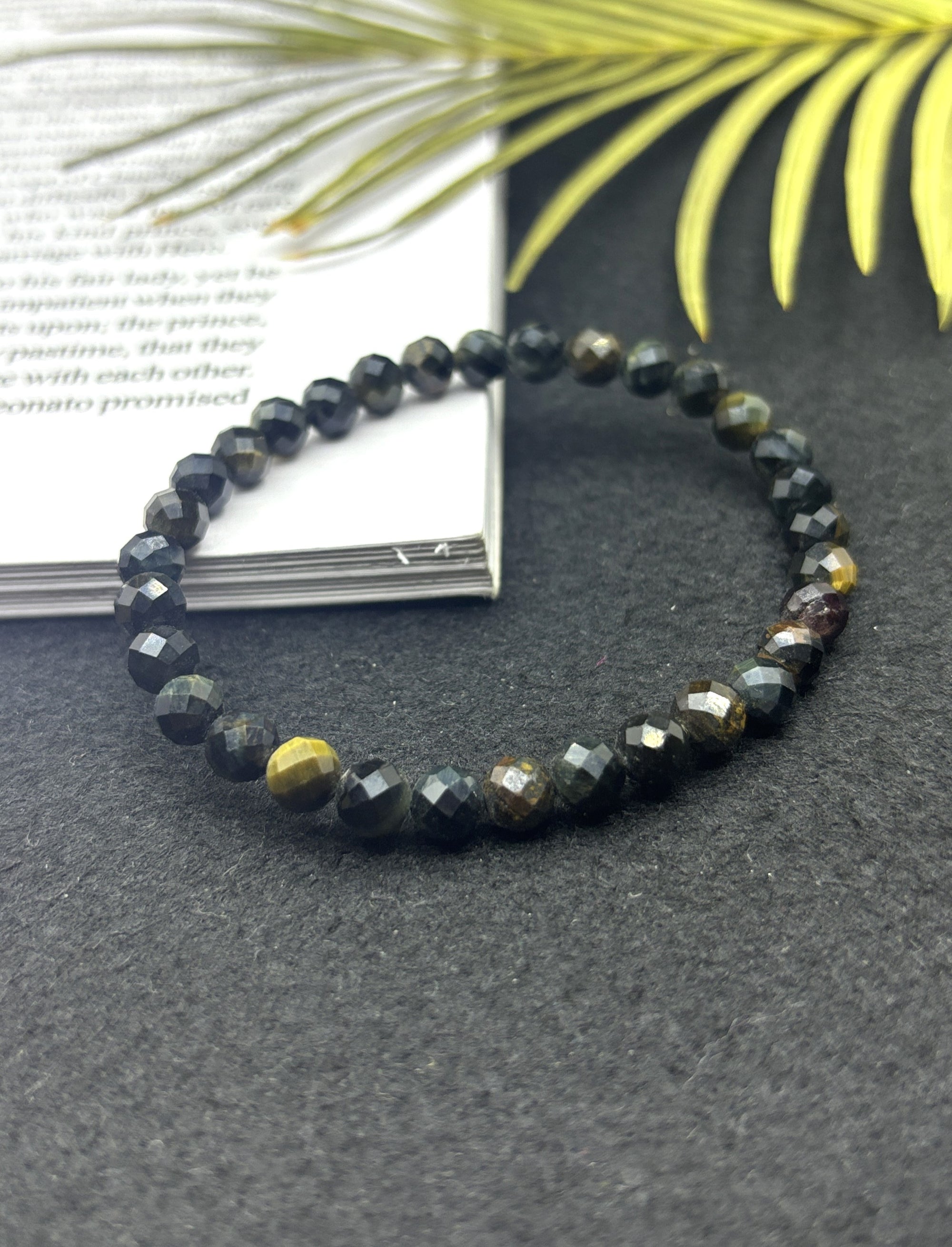 Blue Tiger Eye Faceted Bracelet