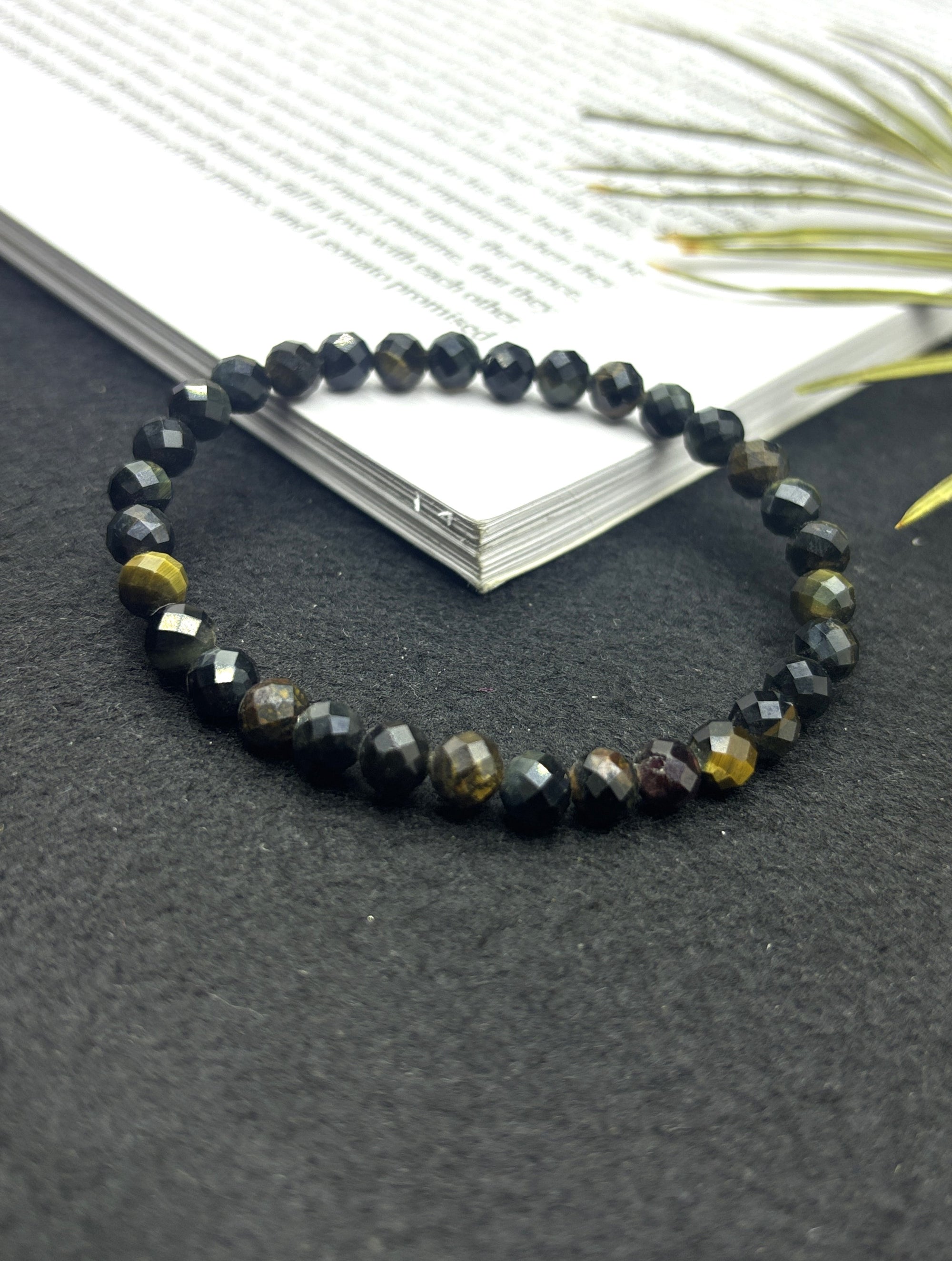 Blue Tiger Eye Faceted Bracelet