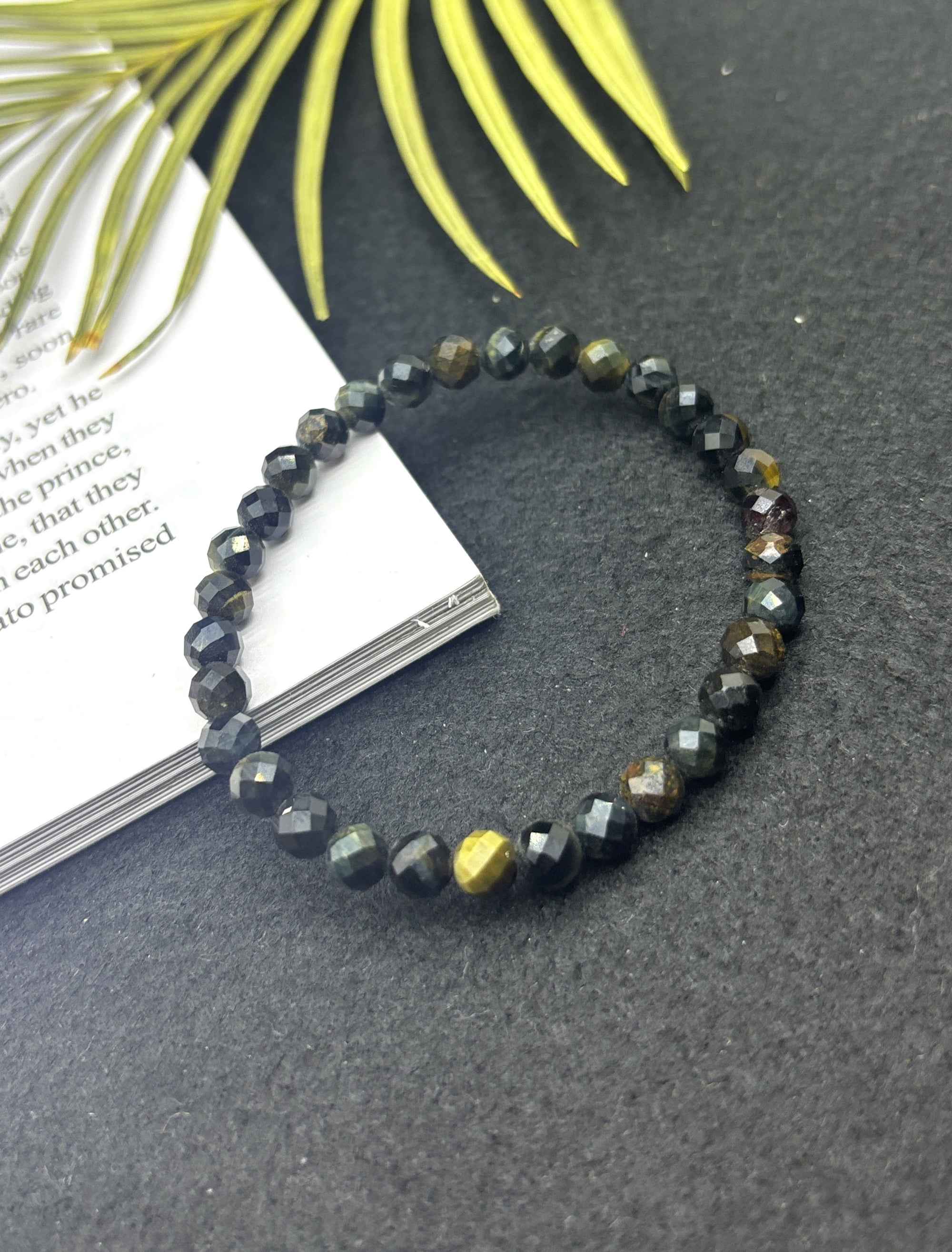 Blue Tiger Eye Faceted Bracelet