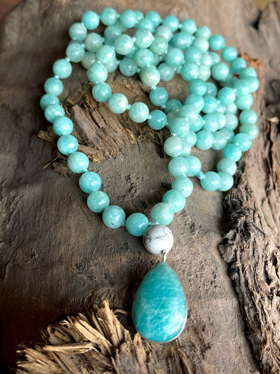 Tranquility- Amazonite Meditation Mala-Premium Quality