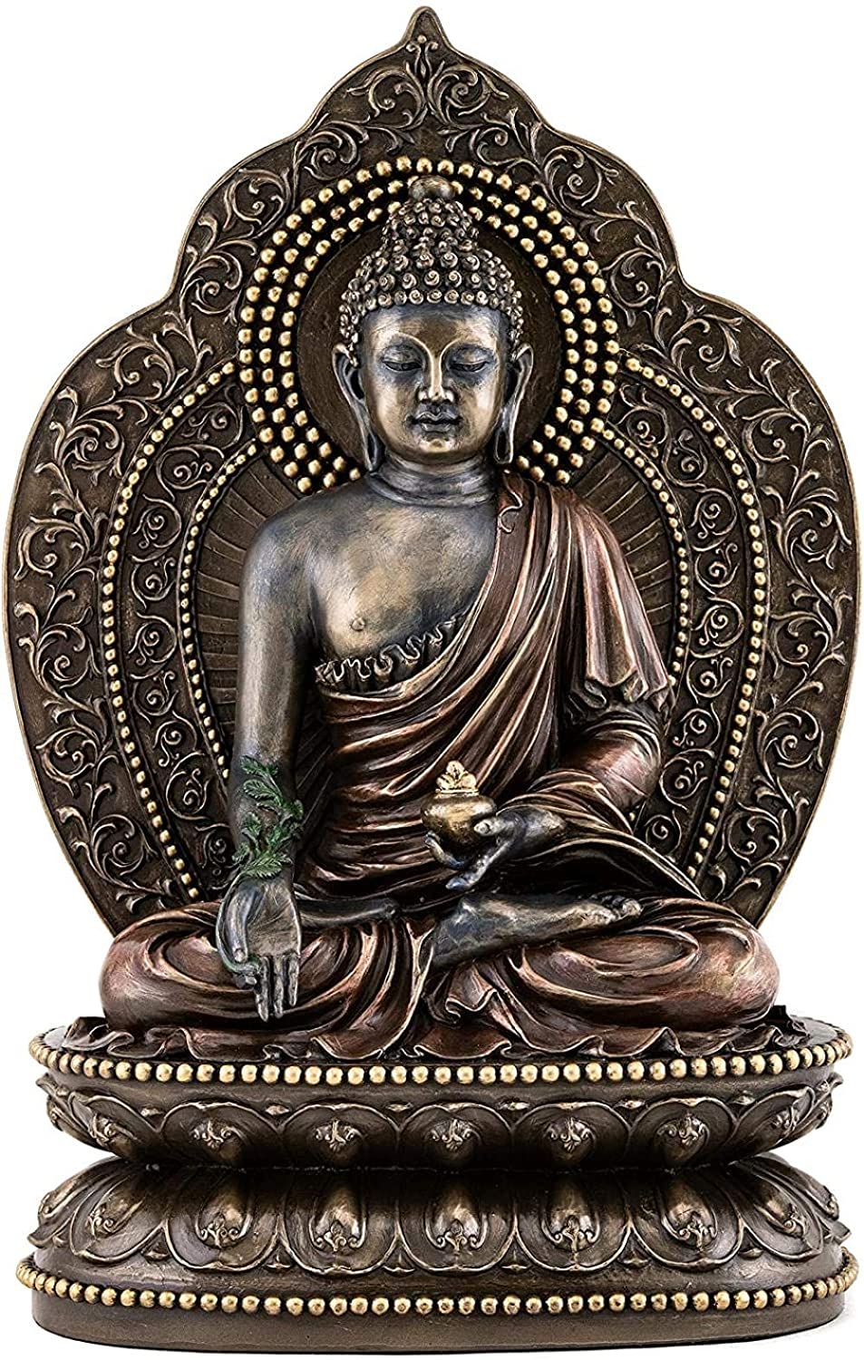 Lord Buddha Statue, Buddha with Medicine Pot, Gift, Home Decor, Tibetan God, 11 inches
