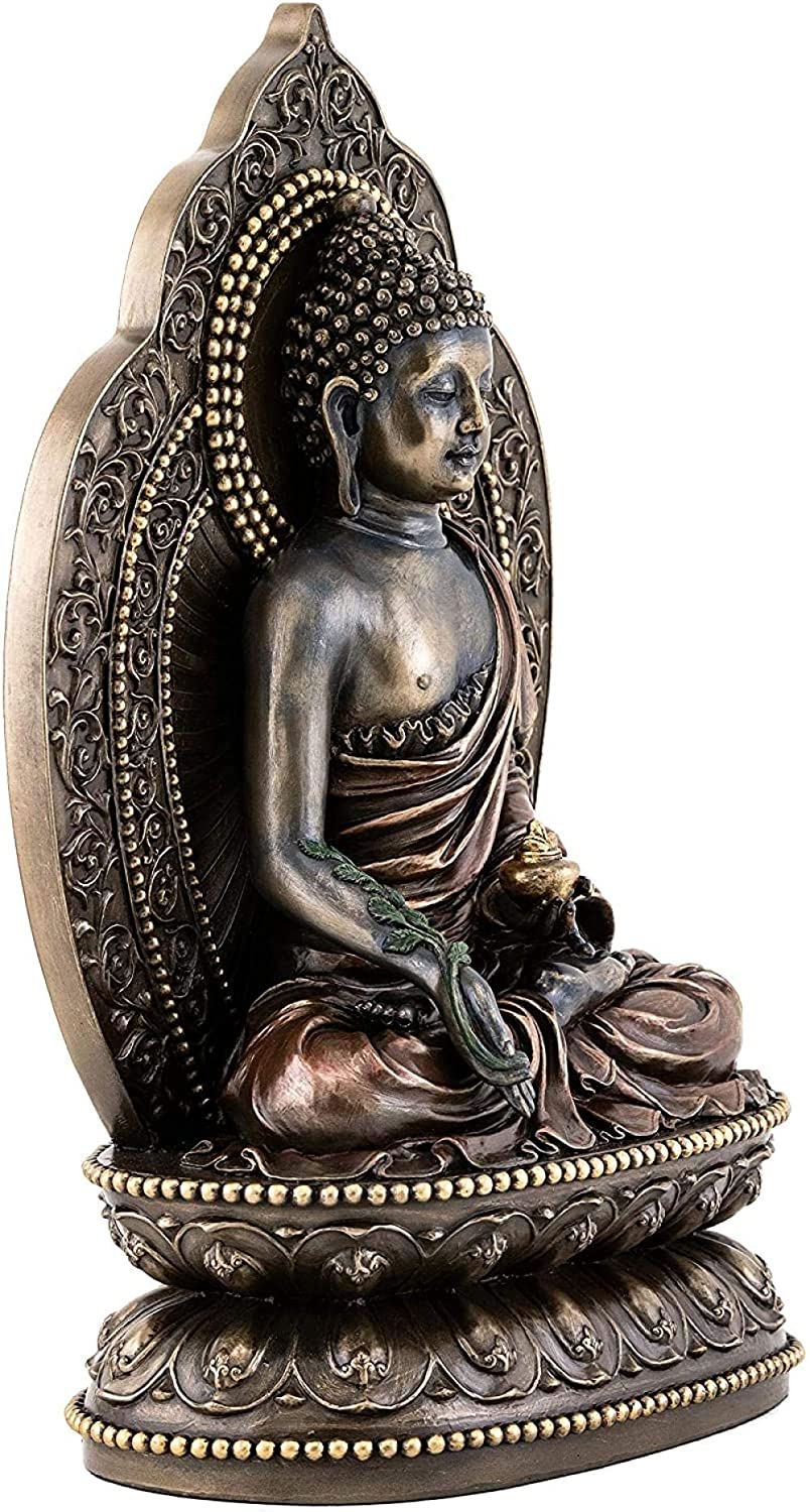 Lord Buddha Statue, Buddha with Medicine Pot, Gift, Home Decor, Tibetan God, 11 inches