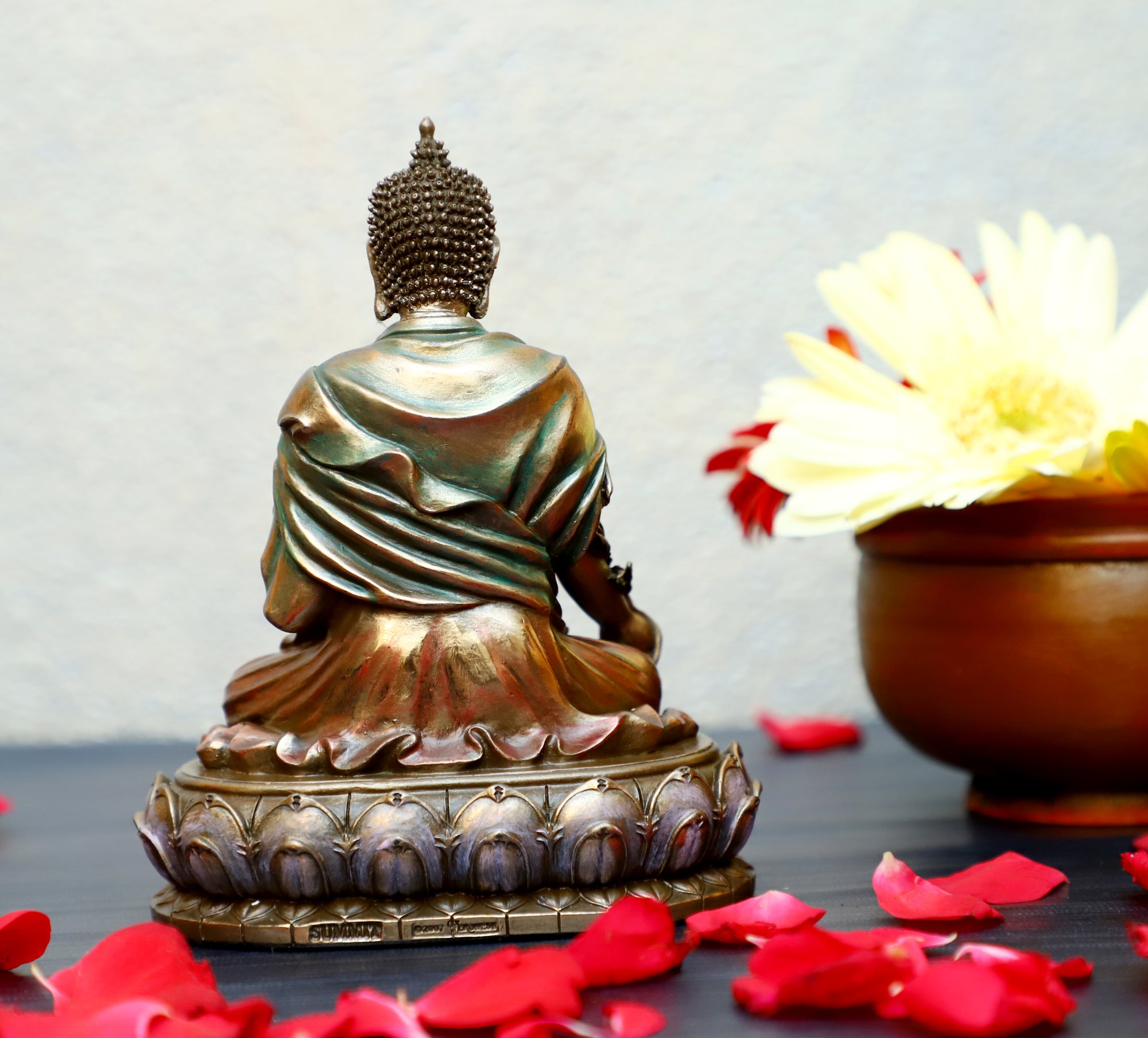 Lord Buddha Statue, Buddha with Medicine Pot, Gift, Home Decor, Tibetan God, 6 inches