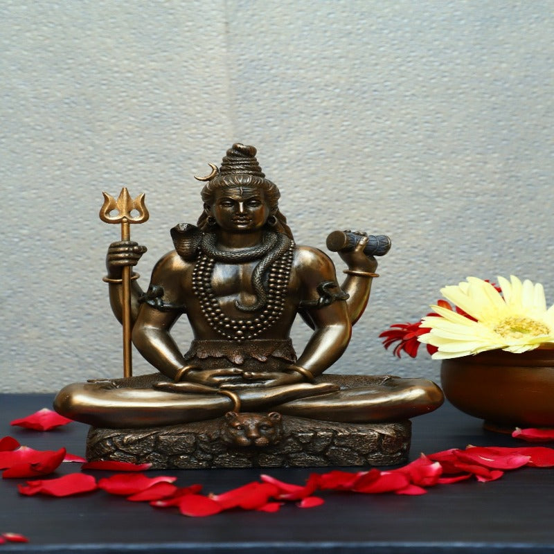 Lord Shiva Statue, Padmasana Shiva , Sitting Shiva, Gift, Home Decor, Hindu God, 9 inches
