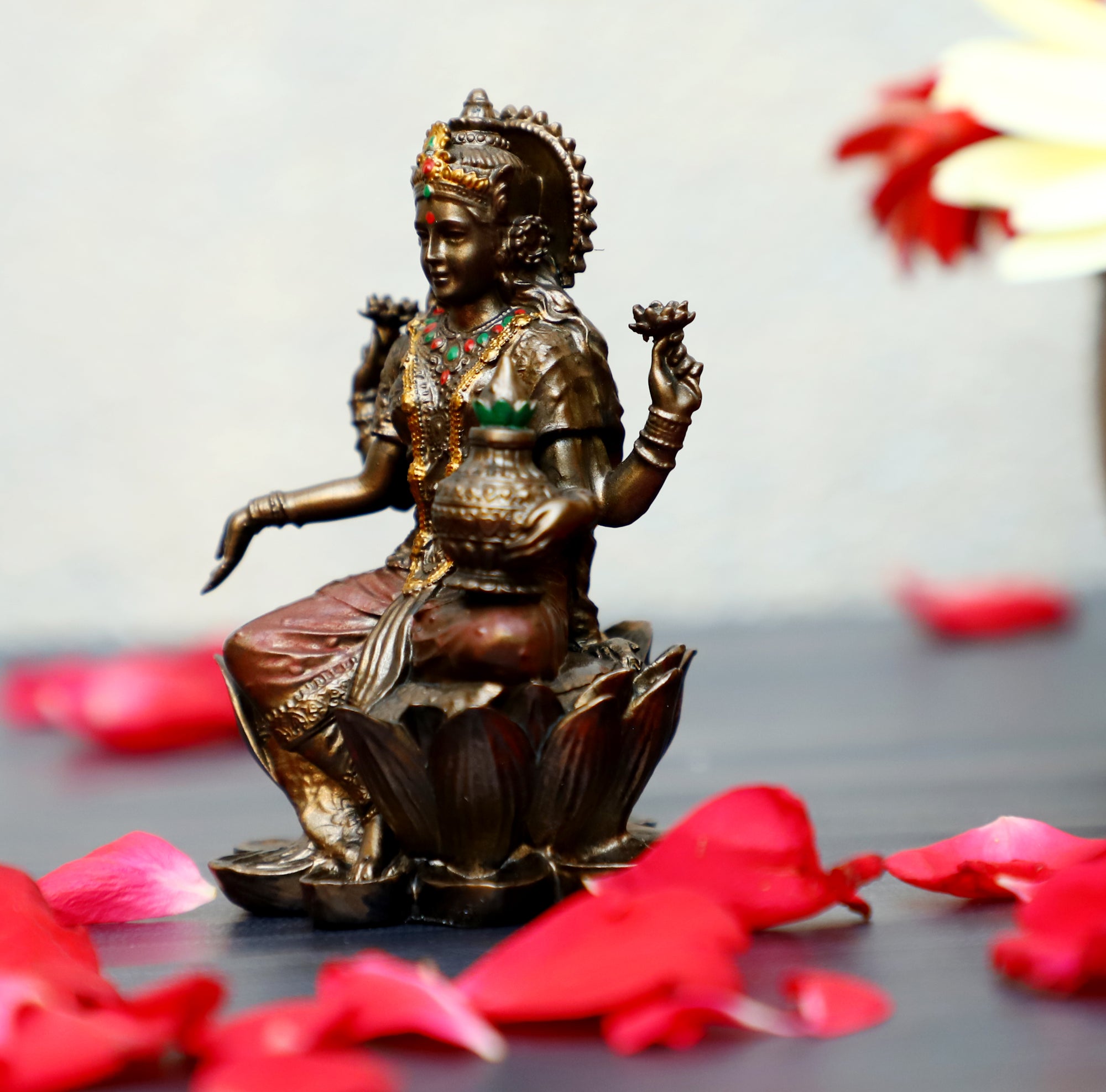 Goddess Lakshmi Statue, Goddess of Money, Fortune, Mini Laxmi, Gift, Home Decor, Hindu God, 3 inches