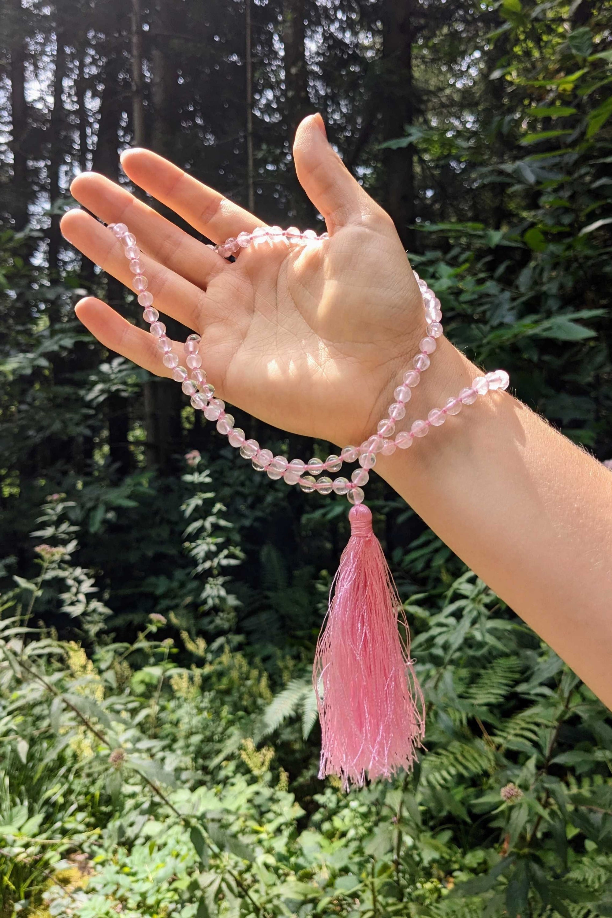 Quartz Rose Mala - Premium Quality