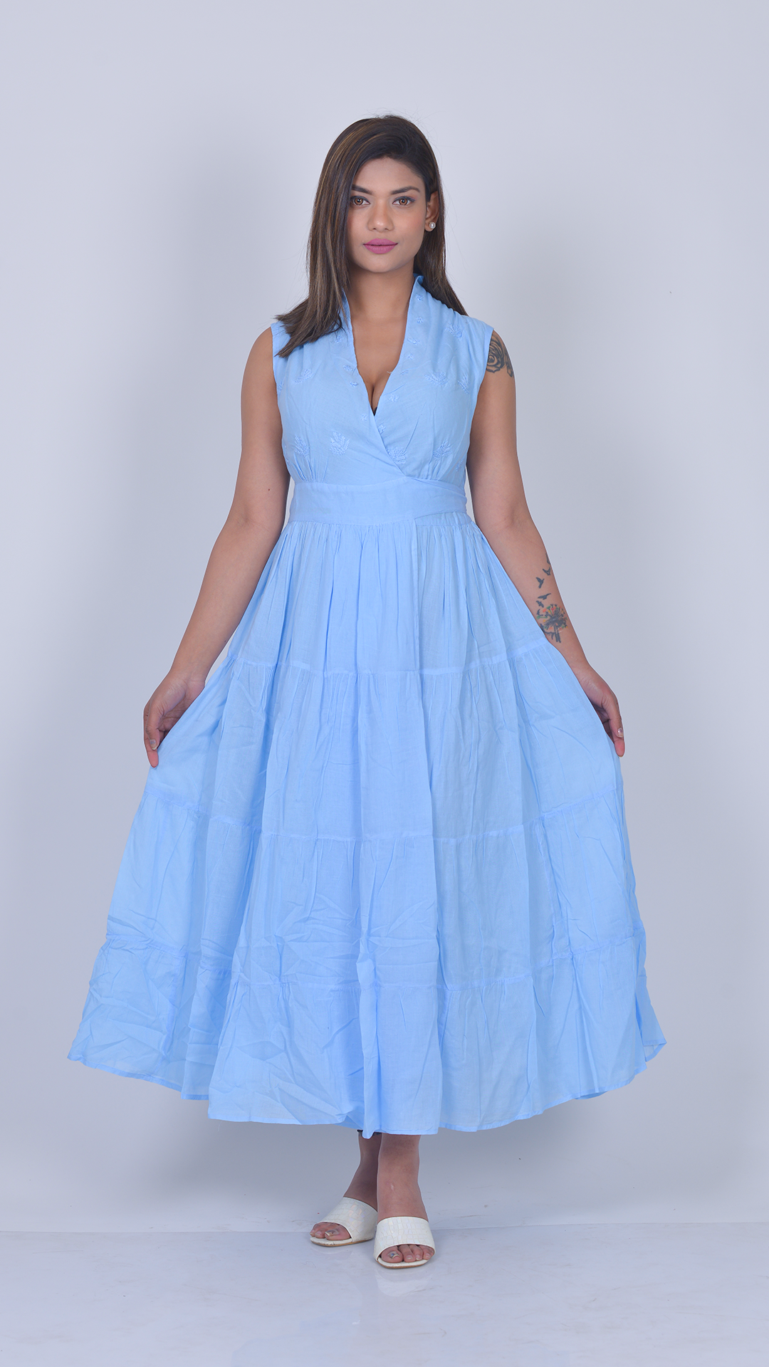 Wrap Sky Blue Dress