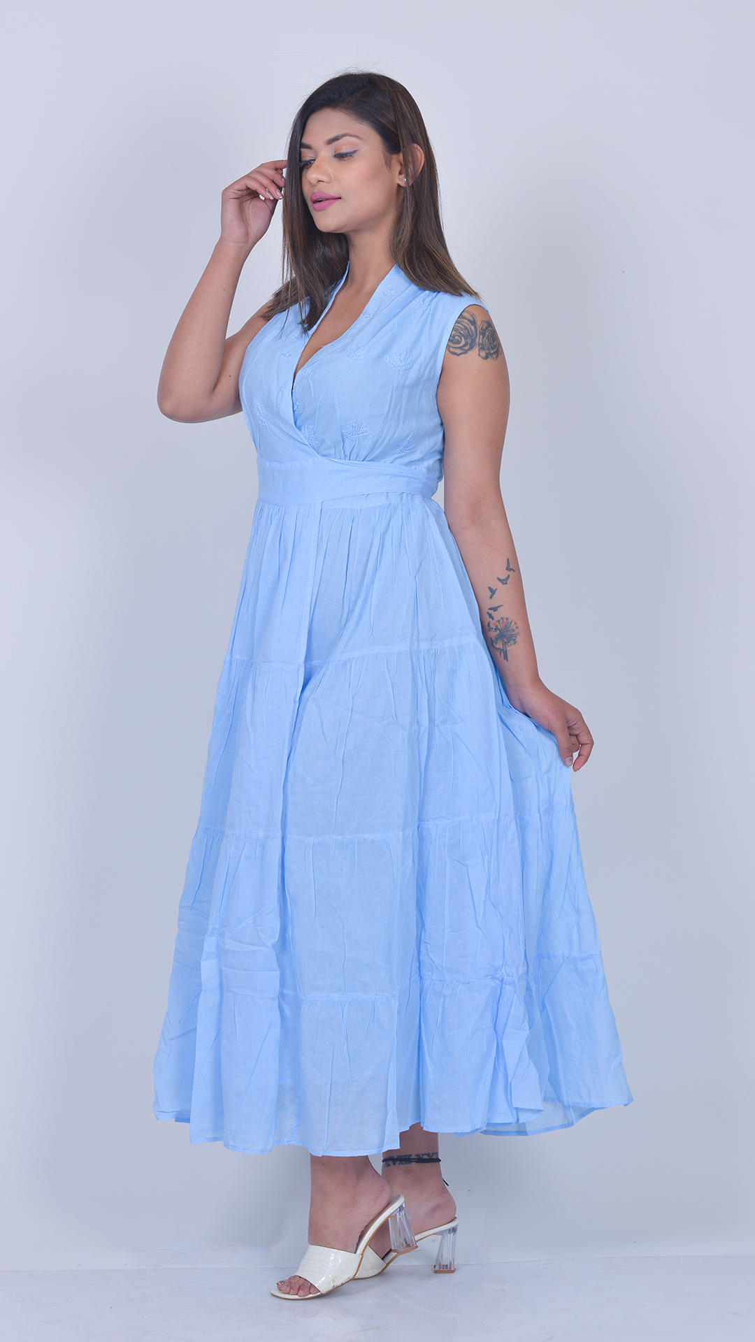 Wrap Sky Blue Dress