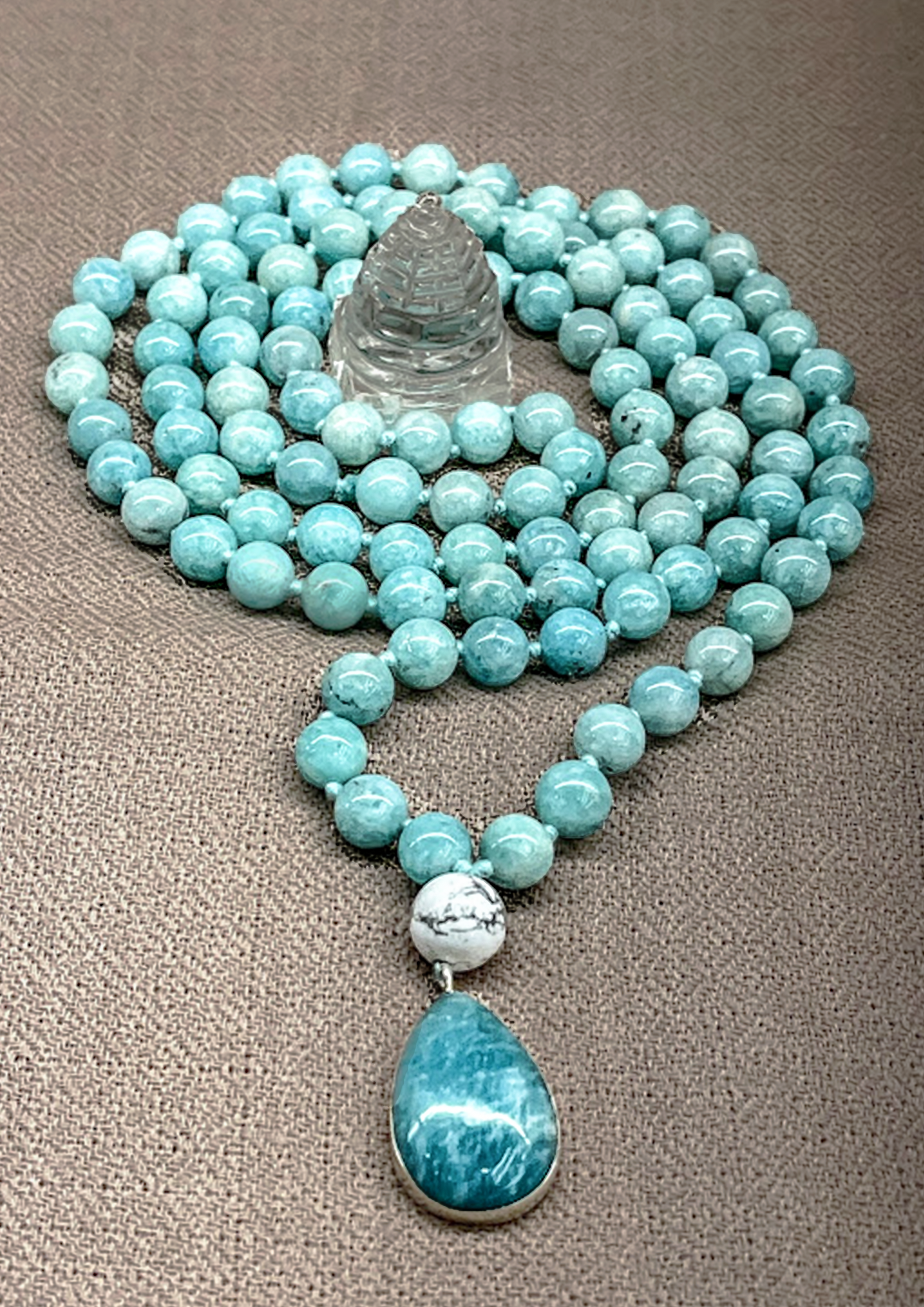 Tranquility- Amazonite Meditation Mala-Premium Quality