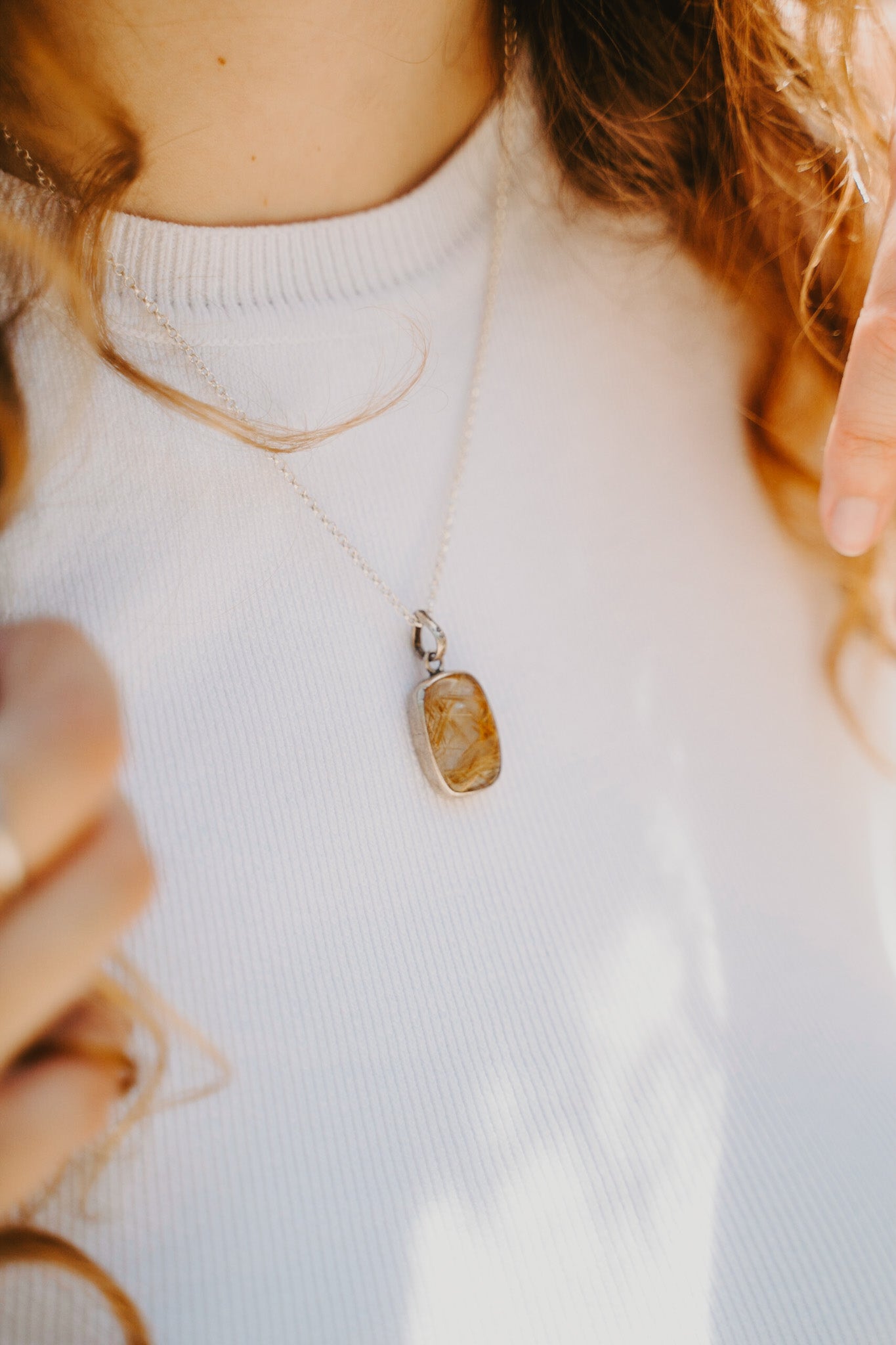 Luminous Spirit - Golden Rutile Pendant